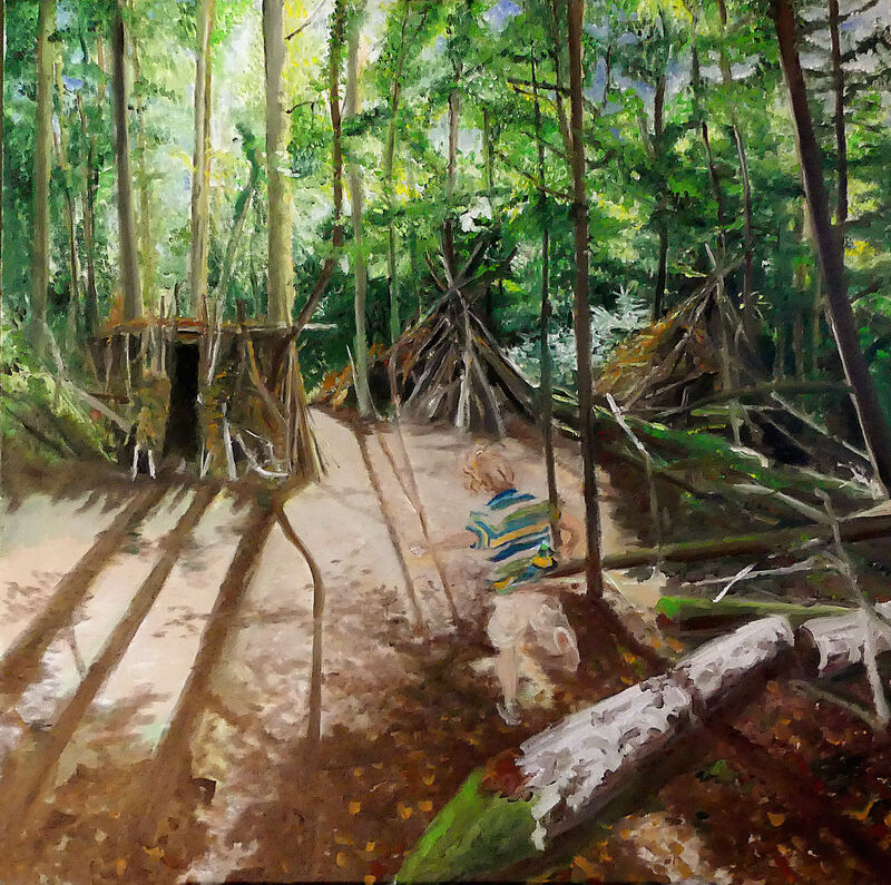 Nostalgia of the tribe - a Paintings by Belaubre Yves